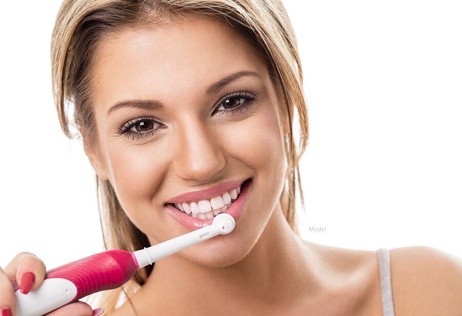 female model for electric toothbrush